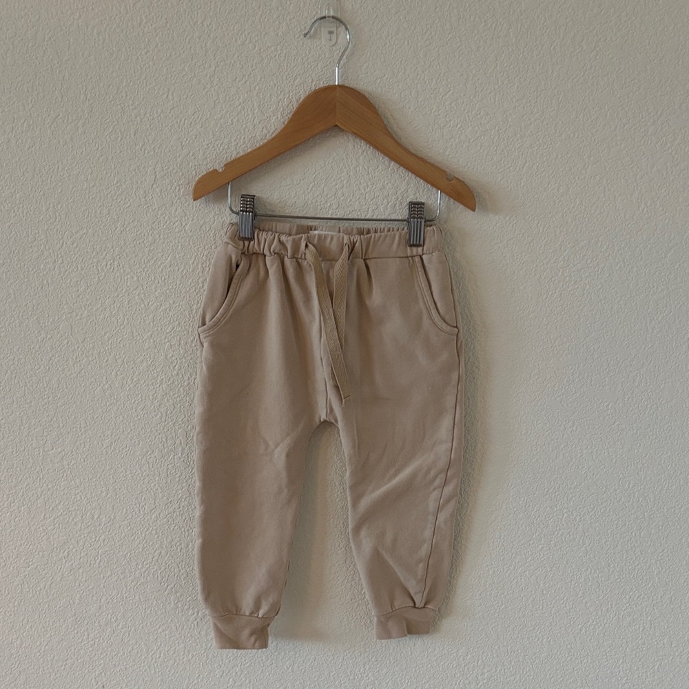 Make Make Organics Kids Tan Jogger Pants Size 4-5T